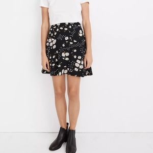 A-Line Mini Skirt in Polka Daisies